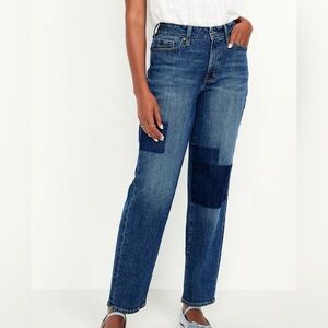 Old Navy Curvy OG Loose Patchwork Jeans